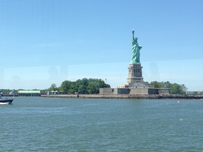 There she is! The real statue of Liberty