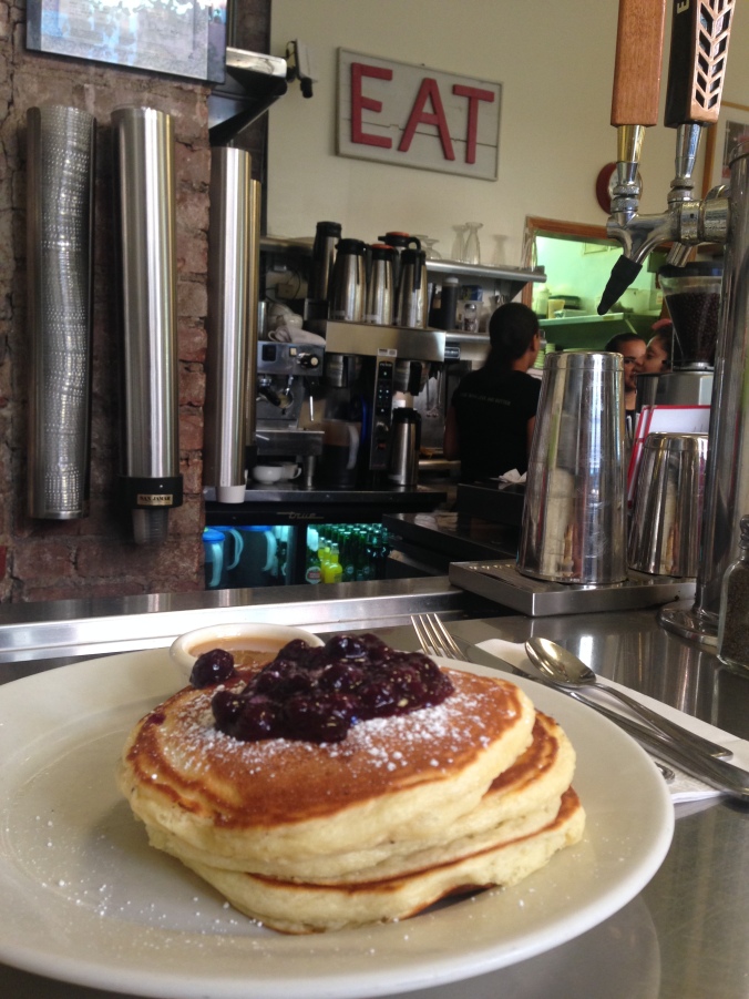 Clinton Street Bakery - to die for blueberry pancakes...