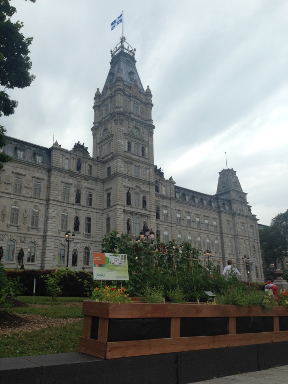 Parliament House, complete with community garden out the front. Kudos Quebec!